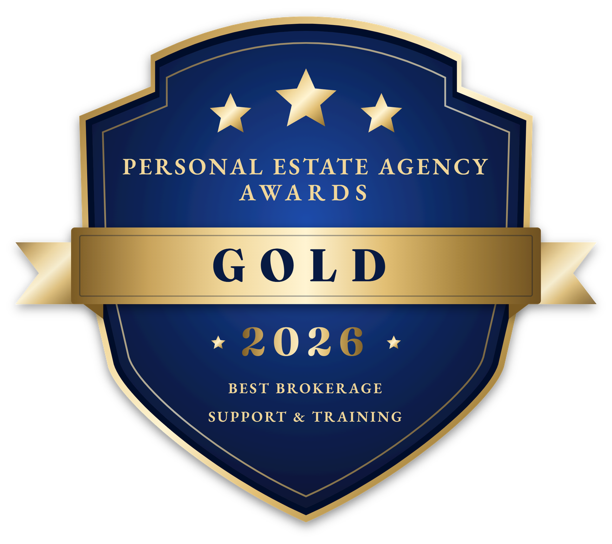 Personal Estate Agency Awards 2026 Gold - Best Brokerage Support & Training